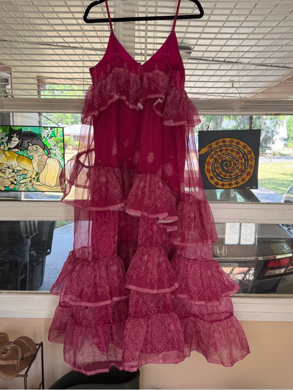 Anthropologie Ruffle Maxi Dress - Picture 8 of 10